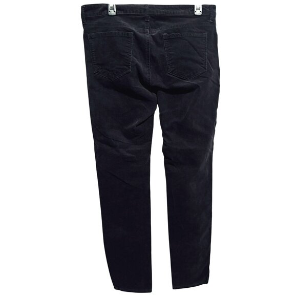Kut from the Kloth Diana Stretch Corduroy Skinny Jeans Pants Black 5-Pocket 12 - Picture 3 of 7